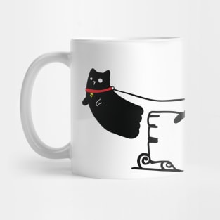 Grim Reaper and Ghost Cat at Christmas Mug